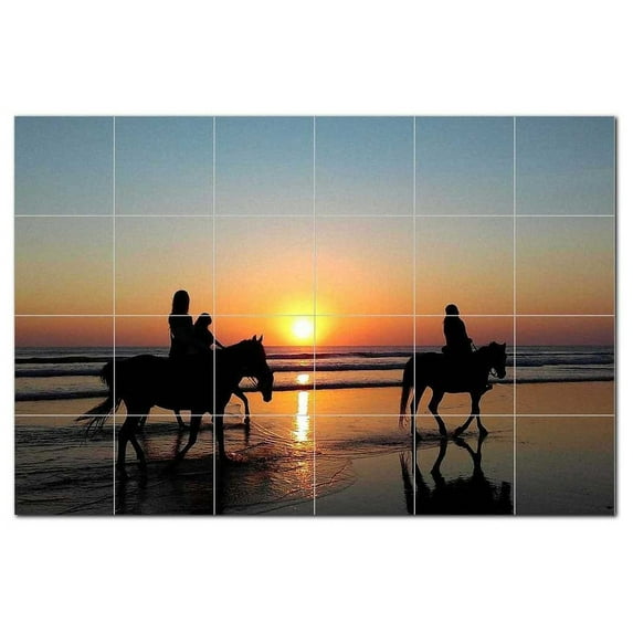 Horse Ceramic Tile Mural Kitchen Backsplash Bathroom Shower, 402922-S64