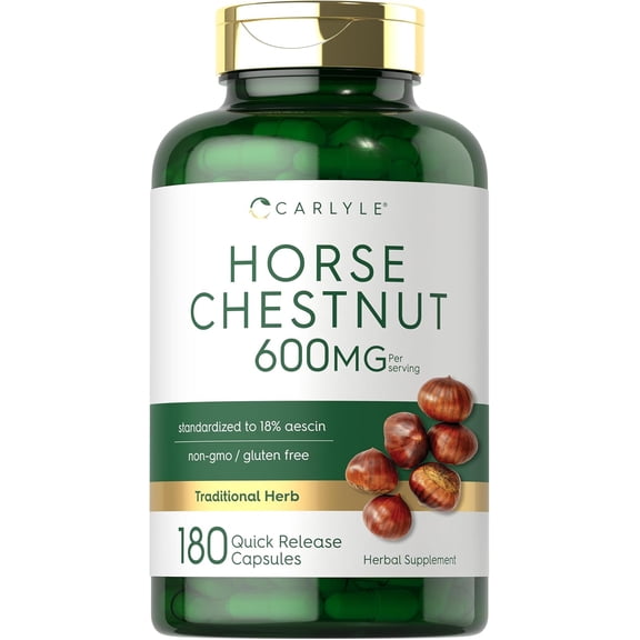 Horse Chestnut Extract | 600mg | 180 Capsules | by Carlyle