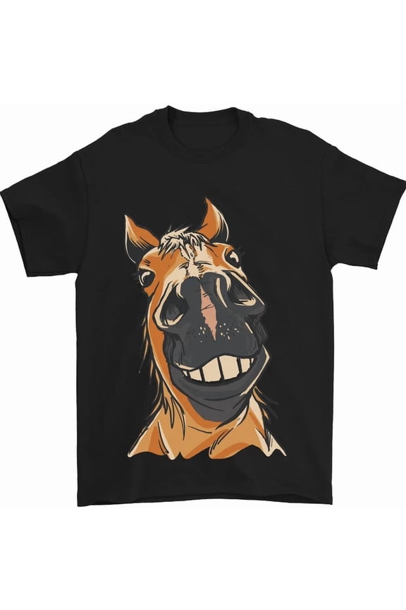 Horse Chops Equestrian Riding Mens Womens S-5XL T-Shirt