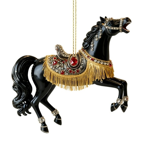 Horse Christmas Ornament 2025, Christmas Hanging Acrylic Pendant for Xmas Tree New Year Horse Gifts for Friends (N)