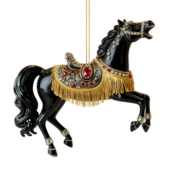 Horse Christmas Ornament 2025, Christmas Hanging Acrylic Pendant for Xmas Tree New Year Horse Gifts for Friends (N)