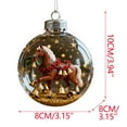 thumbnail image 1 of Horse Christmas Ornament Collection Equestrian Tree Decor Acrylic Baubles Animal Themed Holiday Decoration, 1 of 5