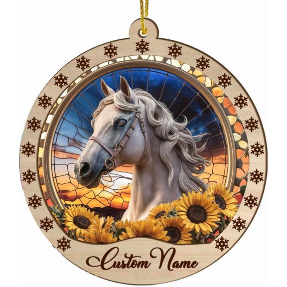 Horse Christmas Ornament - Horse Ornament - Horse Ornaments for Christmas Tree - Gifts for Horse Lovers - Horse Keepsake Gifts - Animal Lovers Ornament Gifts kJyLCt (Horse-s014)