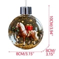 thumbnail image 1 of Horse Christmas Ornaments Collection Clear Acrylic Equestrian Theme Baubles with Glitter for Tree Decor Gift for Horse Lovers(A), 1 of 5