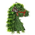thumbnail image 1 of Horse Christmas Wreath Artificial Branch Leaf Wreath Front Door Wreath Wall Door Green Needles Wreath With Pinecone, 1 of 8