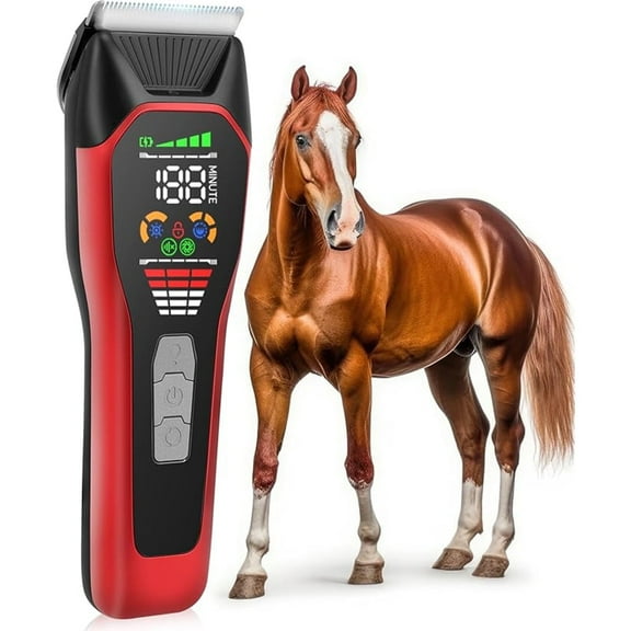 Horse Clippers 2-Speed Cordless Pet Shaver for Heavy Thick Coats Grooming