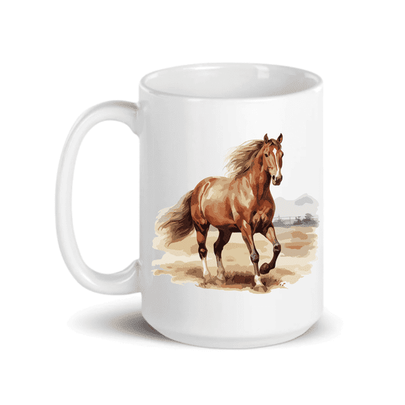 C&M Personal Gifts 15 oz Horse Ceramic Coffee Mug