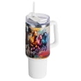 thumbnail image 1 of Horse Colorful 40 oz Tumbler with Handle Insulated&nbsp;Travel Mug&nbsp;Lid Straw Leak Proof Steel Vacuum Water Bottles Glasses Fits in Car Cup Holder, 1 of 7