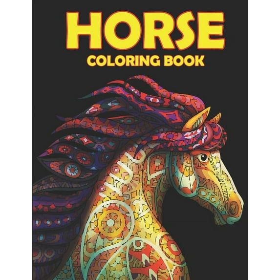 Horse Coloring Book: A Beautiful Horse Coloring Book for Your Kids, (Paperback)