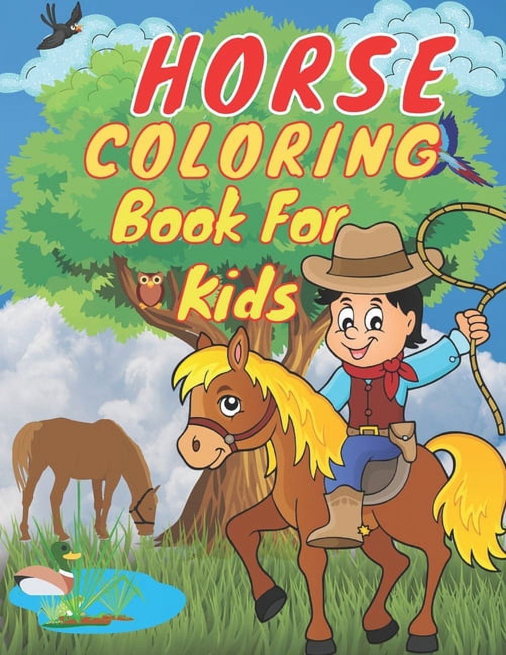 Horse Coloring Book For Kids: Coloring Book For Kids Ages 2-8, 50 ...
