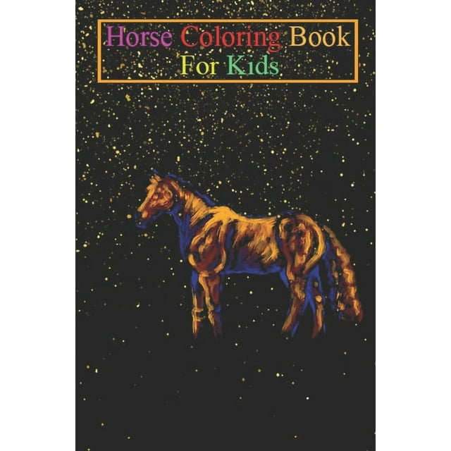 Horse Coloring Book For Kids Dark horse Animal Coloring Book For