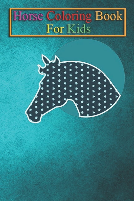 Horse Coloring Book For Kids : Silhouette of horse with pattern of stars Animal Coloring Book ...