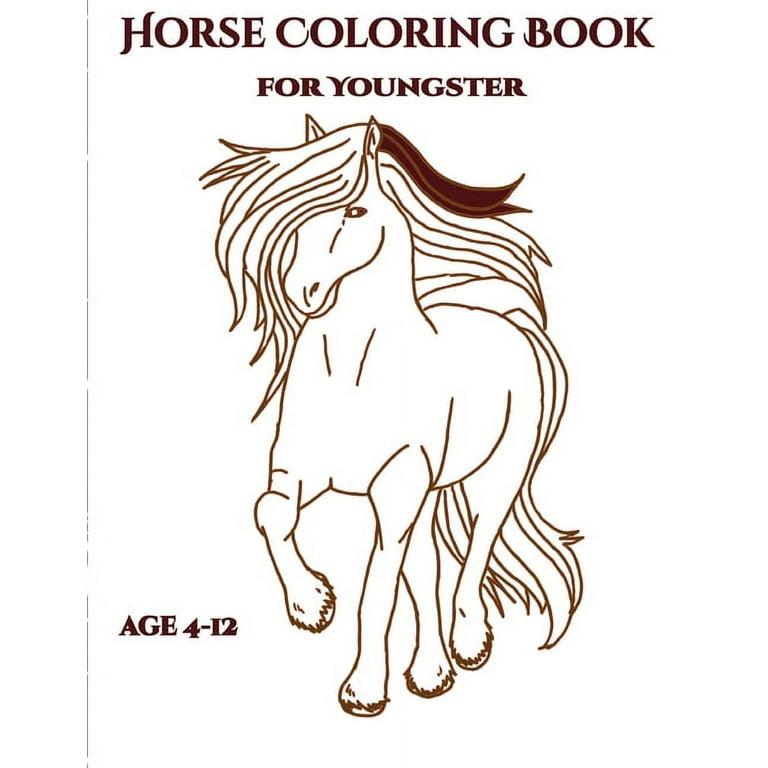 horse coloring book for kids ages 4-8: Horse Coloring Pages for