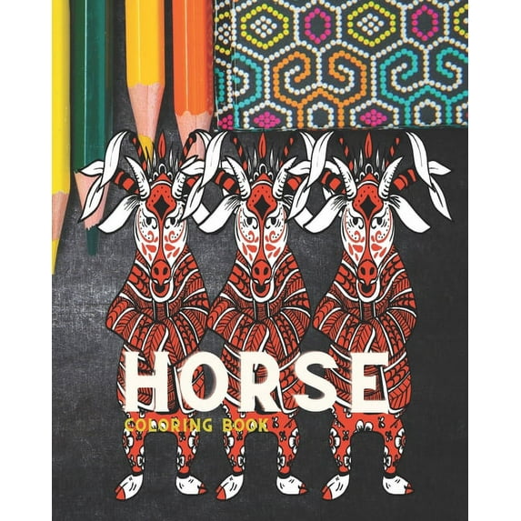 Horse Coloring book: - kids coloring books for girls 9-12 horses / Summer time fun Coloring activity for Kids teenager and adults Gift, 52 Pages, 8x10, Soft Cover, Matte Finish (Paperback)