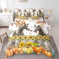 thumbnail image 1 of Horse Comforter Set 7 Piece Bed in a Bag Twin Autumn Harvest Pumpkin Bedding Sets,Farmhouse Sunflower Sheet Set with Comforter Farm Animals Western Bed Set,Thanksgiving Fall Decor, 1 of 5