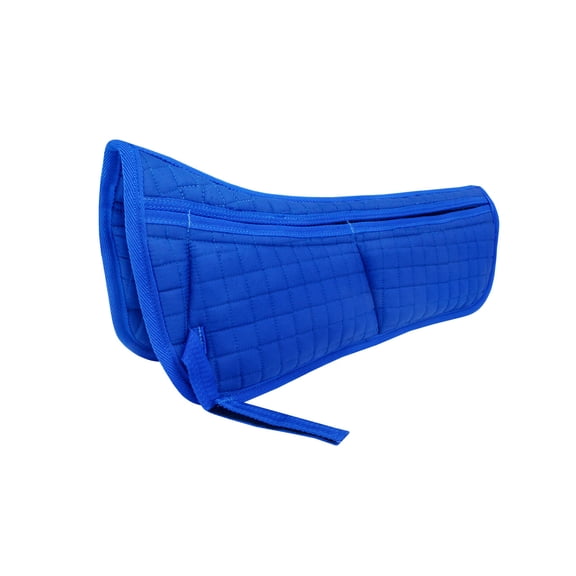 Horse Contoured Wither Relief Quilted Half Pad w/ Foam Inserts Blue 72145RB