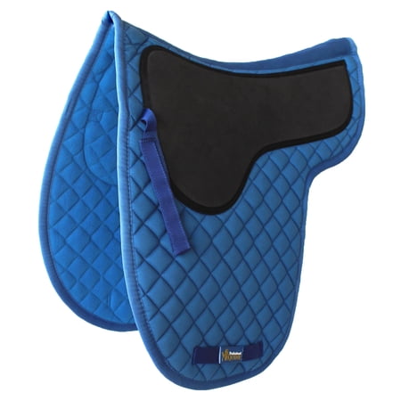 Horse Cotton Quilted Jumping ENGLISH SADDLE PAD Trail Contoured Gel Blue 72F23