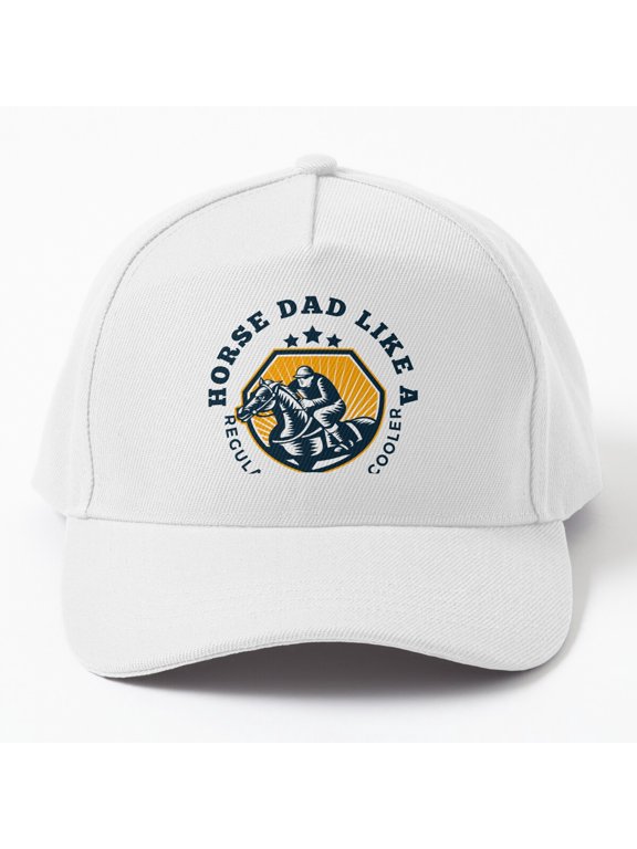 Horse Dad Number 9 Baseball Cap, Stable Life Father Family Quote Design, Classic Everyday Hat