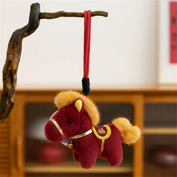 Horse Decor, Chinese New Year 2026, Year of the Horse 2026, Year of the Horse Mascot Ornament Year of the Horse Mascot Plush Toy Horse-Shaped Plush Ornament Chinese Style
