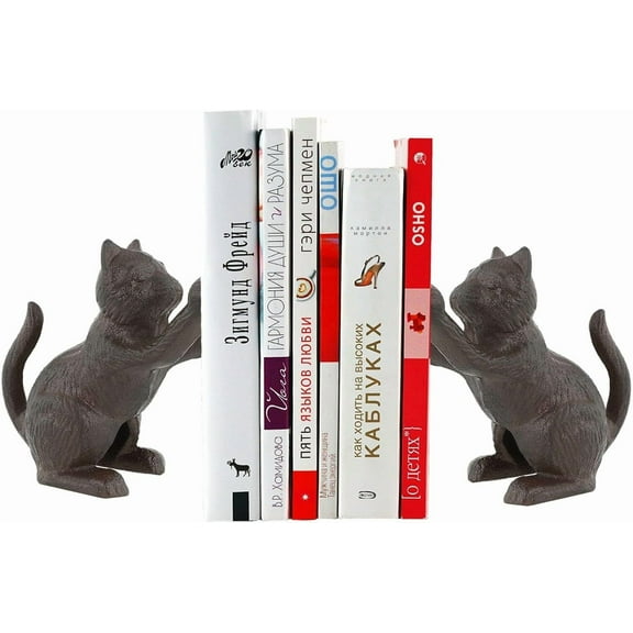 Horse Decorative Bookend Vintage Cast Iron Decor Heavy Book Ends Door Stop Unique Horse Head Statues Home Decor, Ideal for Reading Room Living Library Office Shelf Desk Decor