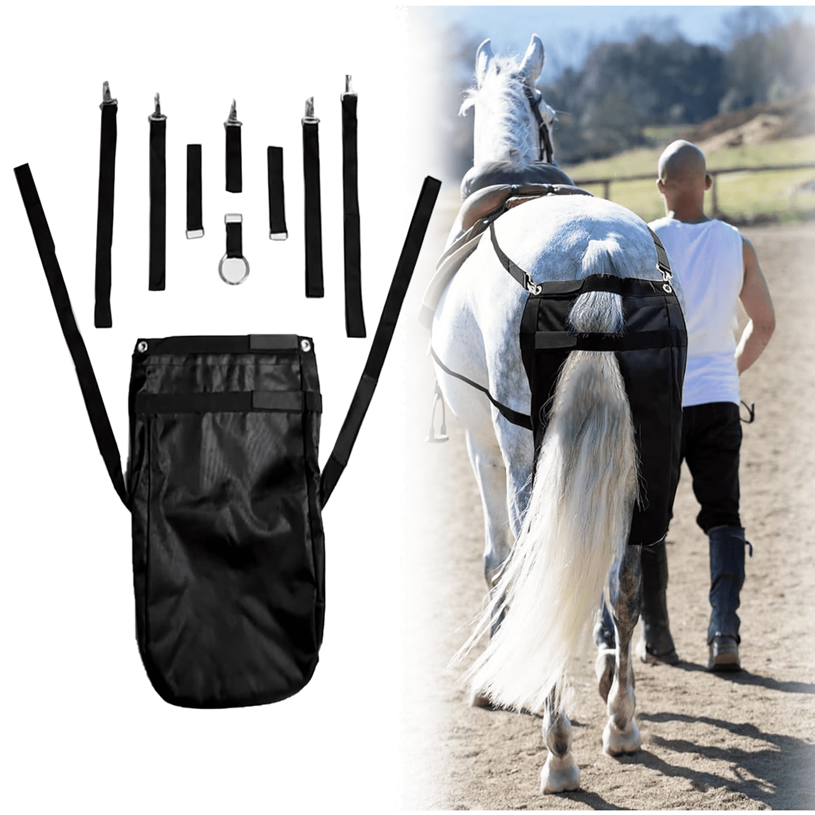 Horse Diaper Manure Bag,Horse Poop Manure Collection Bag,Washable ...