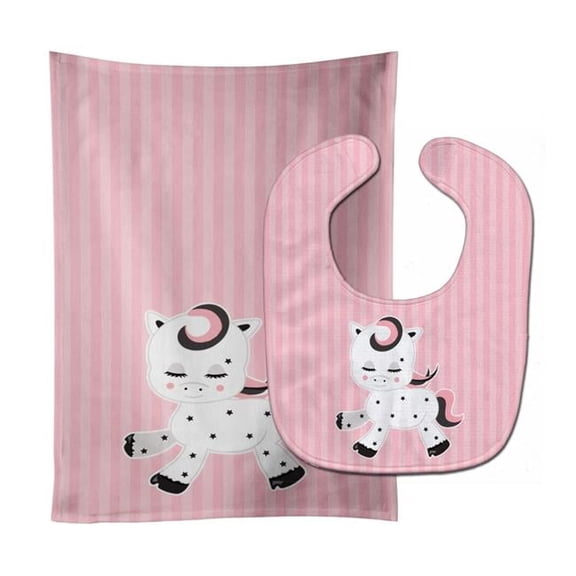 Horse Doll Baby Bib & Burp Cloth