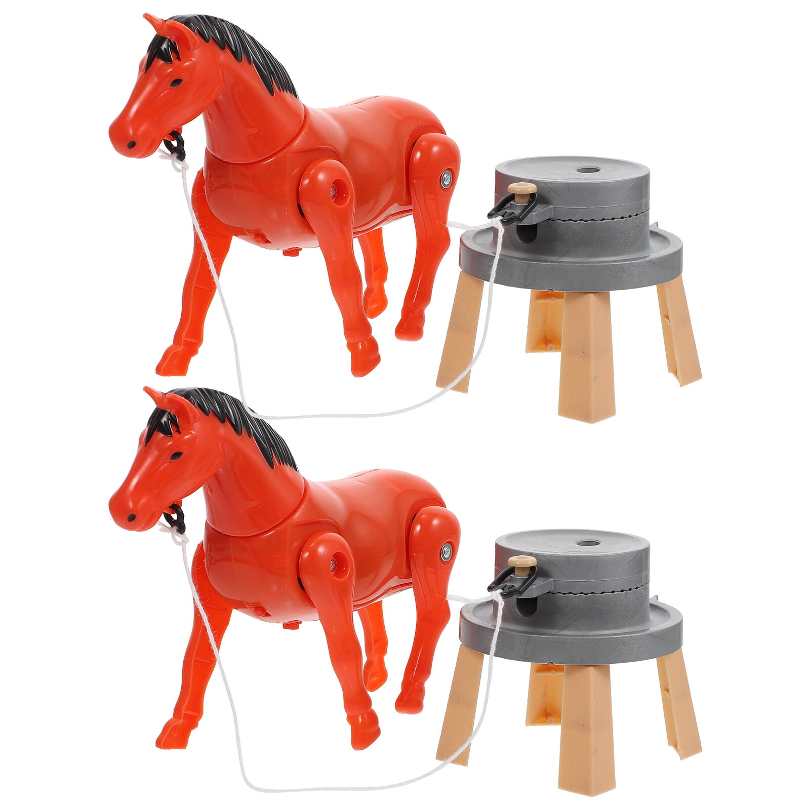 HorseDrawn Mill Plaything, 2 Sets of Electric Horse Rotating Mill Toys
