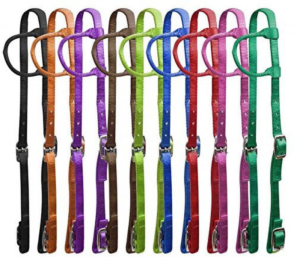 Horse Ear Headstall Bridle. 2 Ply . Adjustment Buckles On Both Cheeks