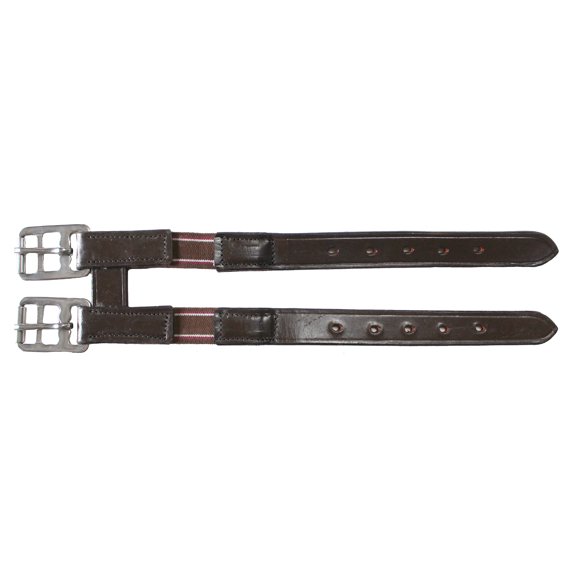 Horse English Brown Leather Elastic Girth Extender 805GE01BR