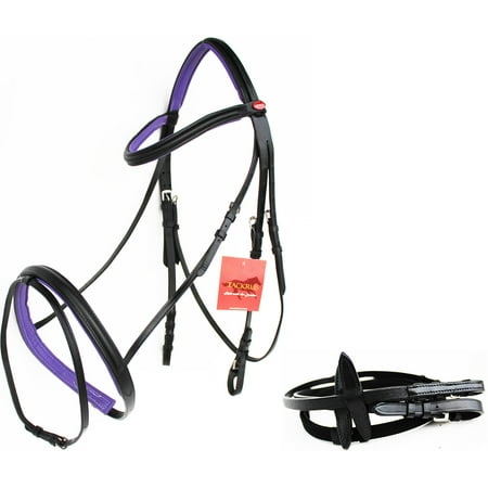 Horse English Padded Leather COB Riding Jumping Adjustable Bridle 803461PRC