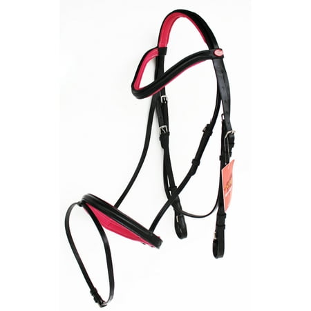 Horse English Padded Leather Jumping Adjustable Bridle Full 803461PKF