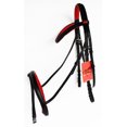 thumbnail image 1 of Horse English Padded Leather  PONY Riding Jumping Adjustable Bridle 803461RDP, 1 of 5