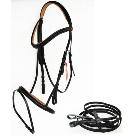 Horse English Padded Leather PONY Riding Jumping Adjustable Bridle 803461TNP