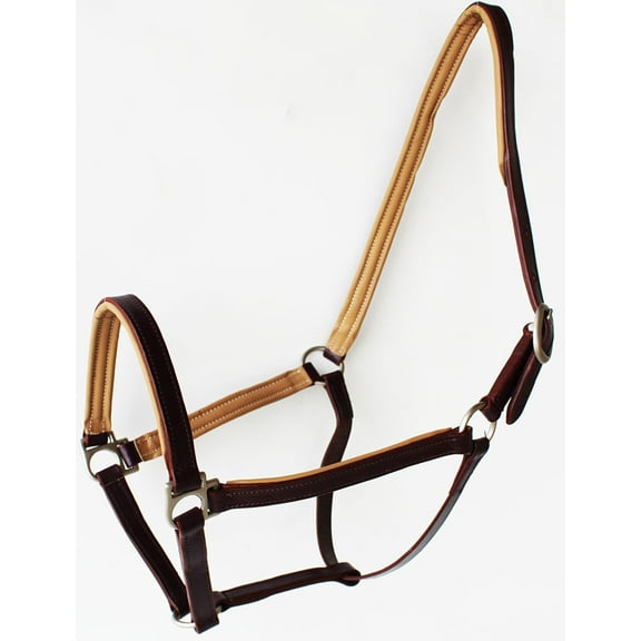 Horse English Padded Leather  PONY Western  Show Halter Tan 803H209TNP