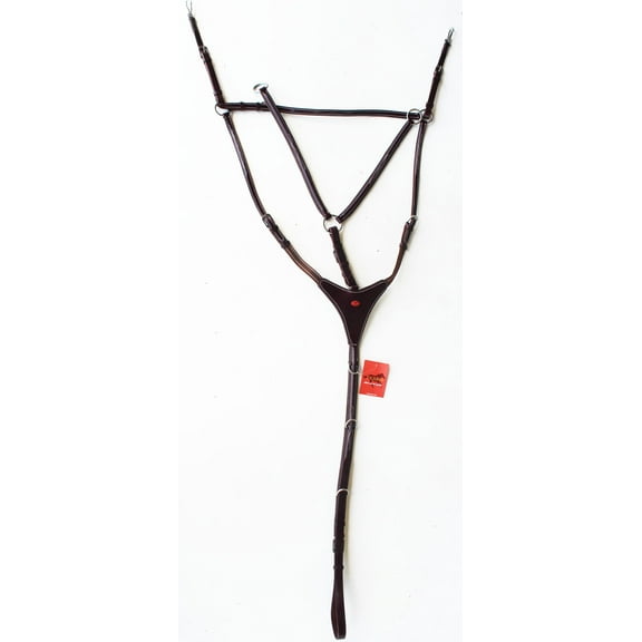 Horse English Padded Leather Riding Tack Fancy Raised Stitching Mahogany  Breastplate 803931MGC