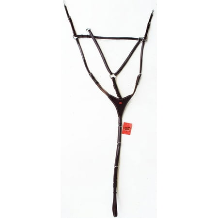 Horse English Padded Leather Riding Tack Fancy Stitching Mahogany Breastplate 803931MGF