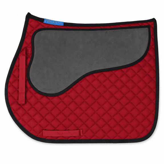 Horse English Quilted All-Purpose Gel Shock Absorbing Saddle Pad Burgundy 72TS22BG