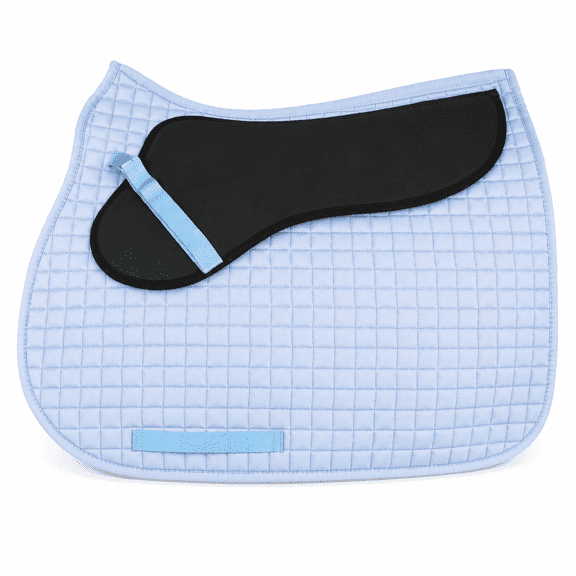 Horse English Quilted All-Purpose Shock Absorbing Gel Saddle Pad Blue 72TS44SB