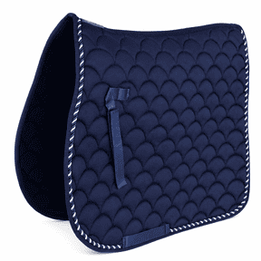 Horse English Quilted Contoured All-Purpose Trail Saddle Pad Navy 7296NV