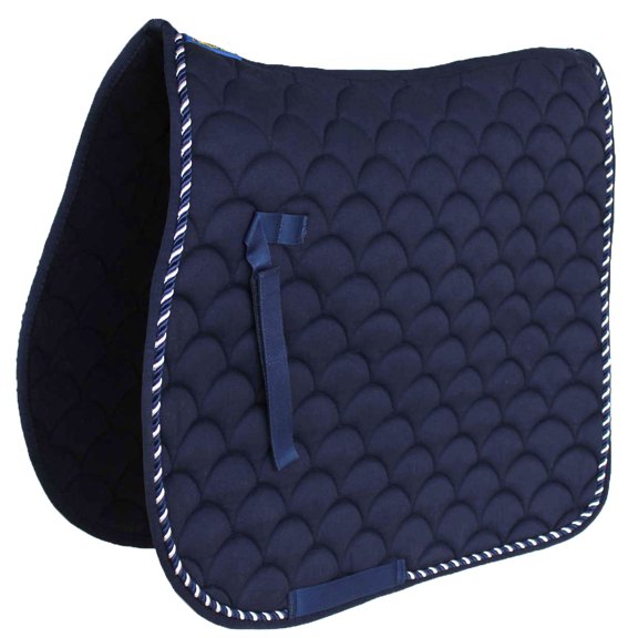 Horse English Quilted Contoured All-Purpose Trail Saddle Pad Navy 7296NV