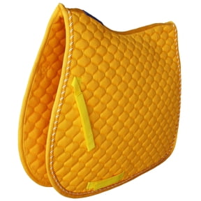 Horse English Quilted Contoured Dressage Trail Saddle Pad Bright Yellow 7295YL