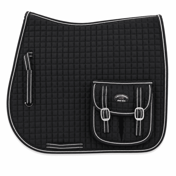Horse English Quilted Fleece Padded All-Purpose Saddle Pad with Pockets 72122