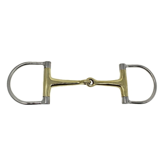 Horse English Western 6" Mouth D-Ring Snaffle Brass Horse Bit 35552E
