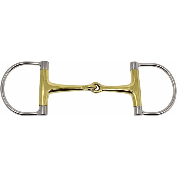 Horse English Western 6" Mouth D-Ring Snaffle Brass Horse Bit 35552E
