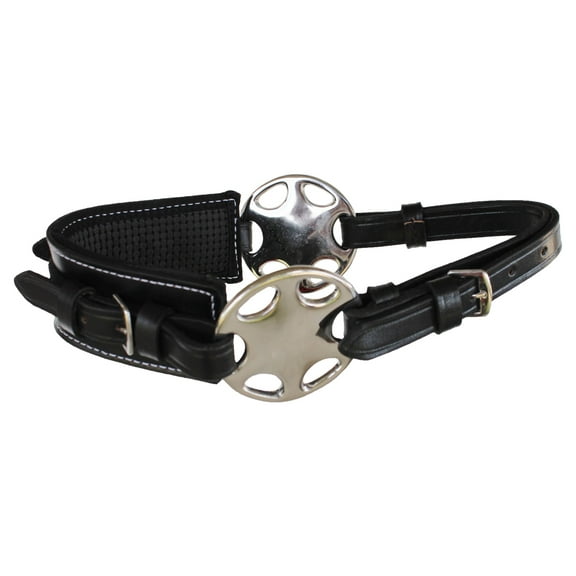 Horse English Western Bitless Neoprene Padded Black Leather Hackamore 35H59