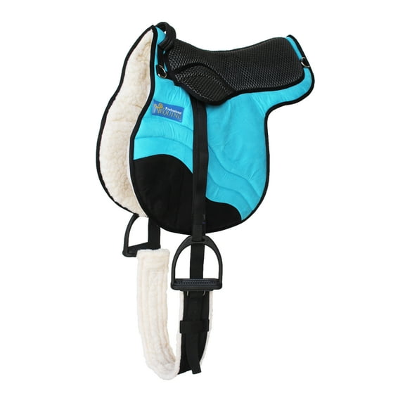 Horse English Western Trail Fleece Padded Adjustable Bareback Saddle Pad Turquoise 39TS05TR