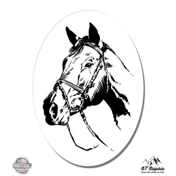 Horse Equestrian - 5" Vinyl Sticker - For Car Laptop I-Pad - Waterproof Decal