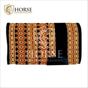 Horse Equestrian Elegance Double Arrow Saddle Blanket 42x34 Lt Black & Yellow