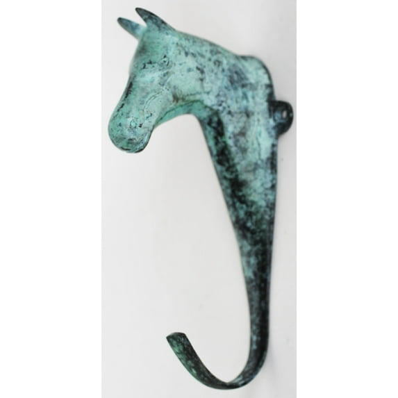 Horse Equestrian Horse Home Decor Wall Mount Hook in Patina Finish 6734PT
