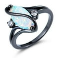 thumbnail image 1 of Horse Eye Ring Unisex Open Band With S Shaped Design Exquisite Metal Jewelry Statement Fashion Ring Modern Art, 1 of 4